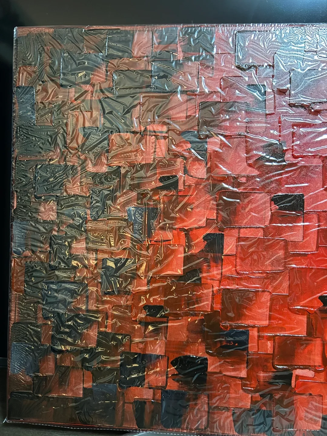 Red & Black Textured Canvas Wall Art (24”x 48”) image indicator(2)