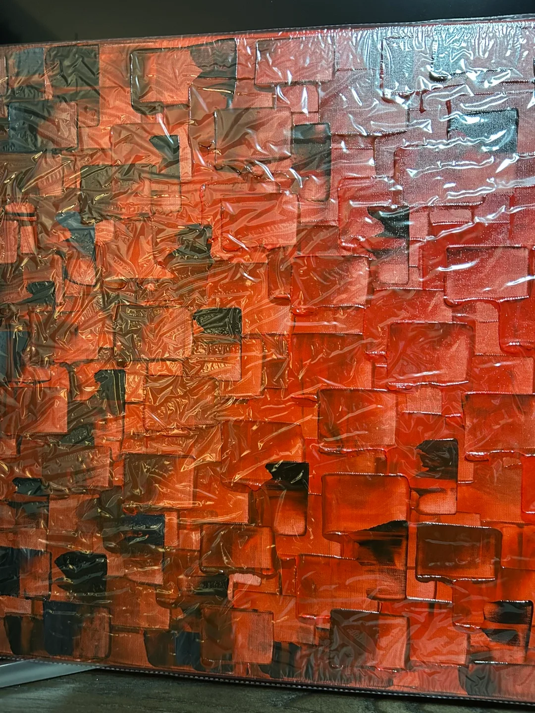 Red & Black Textured Canvas Wall Art (24”x 48”) image indicator(3)