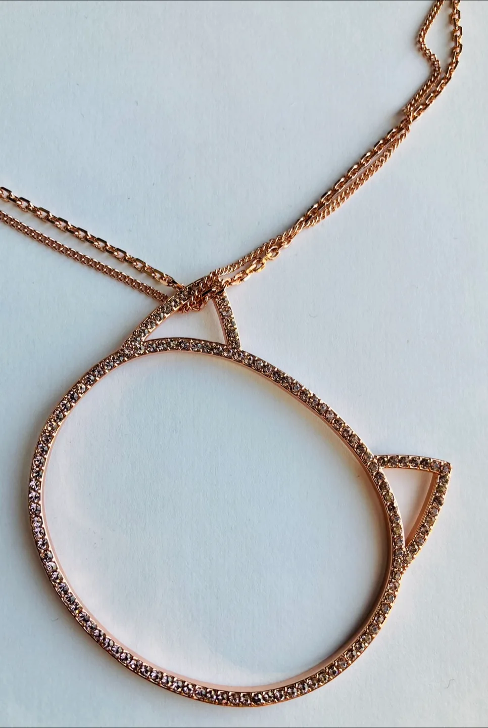 KARL LAGERFELD SWAROVSKI Cat Choupette Pendant Necklace NWT image indicator(2)