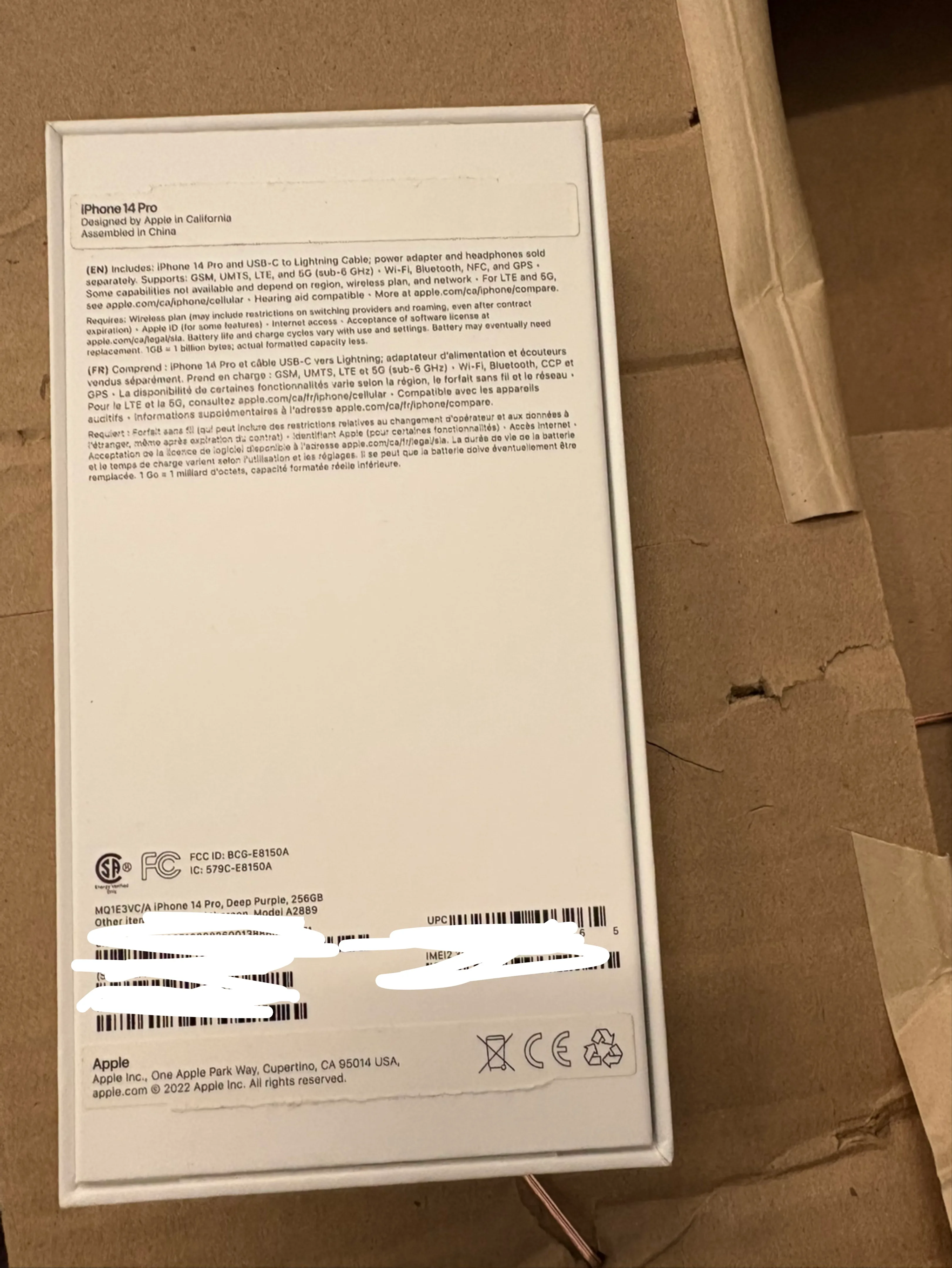 Apple iPhone 14 Pro and  Mac book- Box Only image indicator(2)