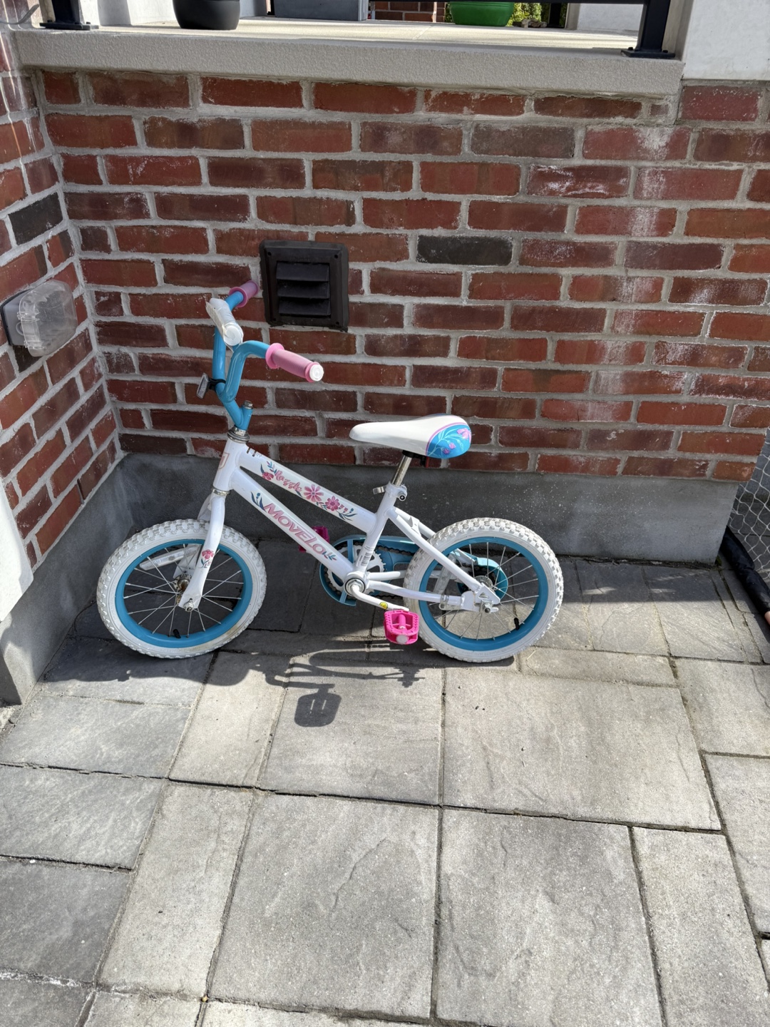 Kid pink,  White and Blue Kids Bike 14”