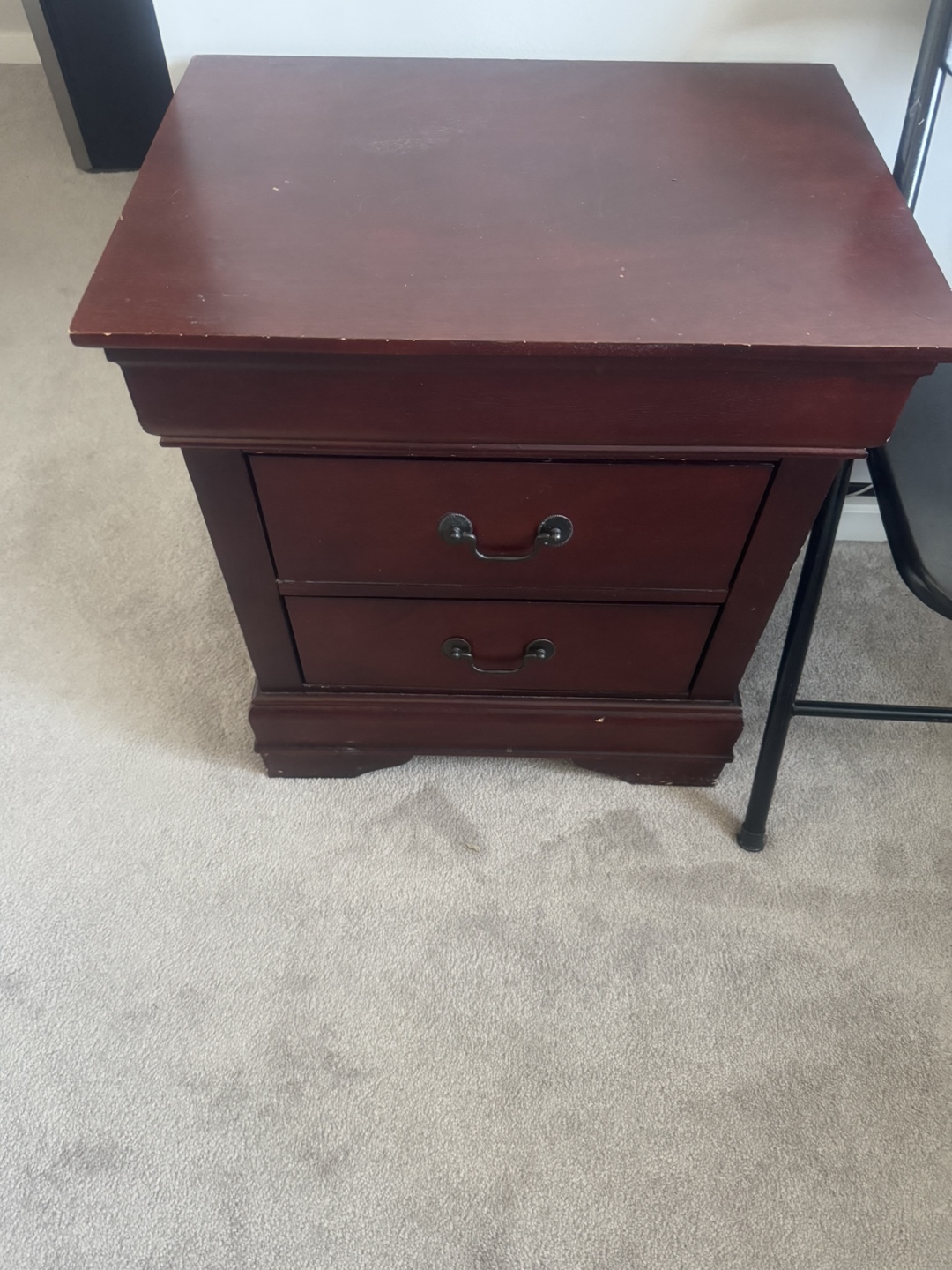 Bedside Table with Drawers and dresser with mirror