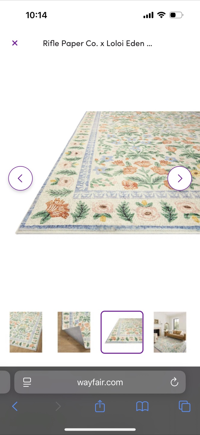 8’6” x 11’6” Mughal Garden Cream Rug feat CloudPile - photo 3