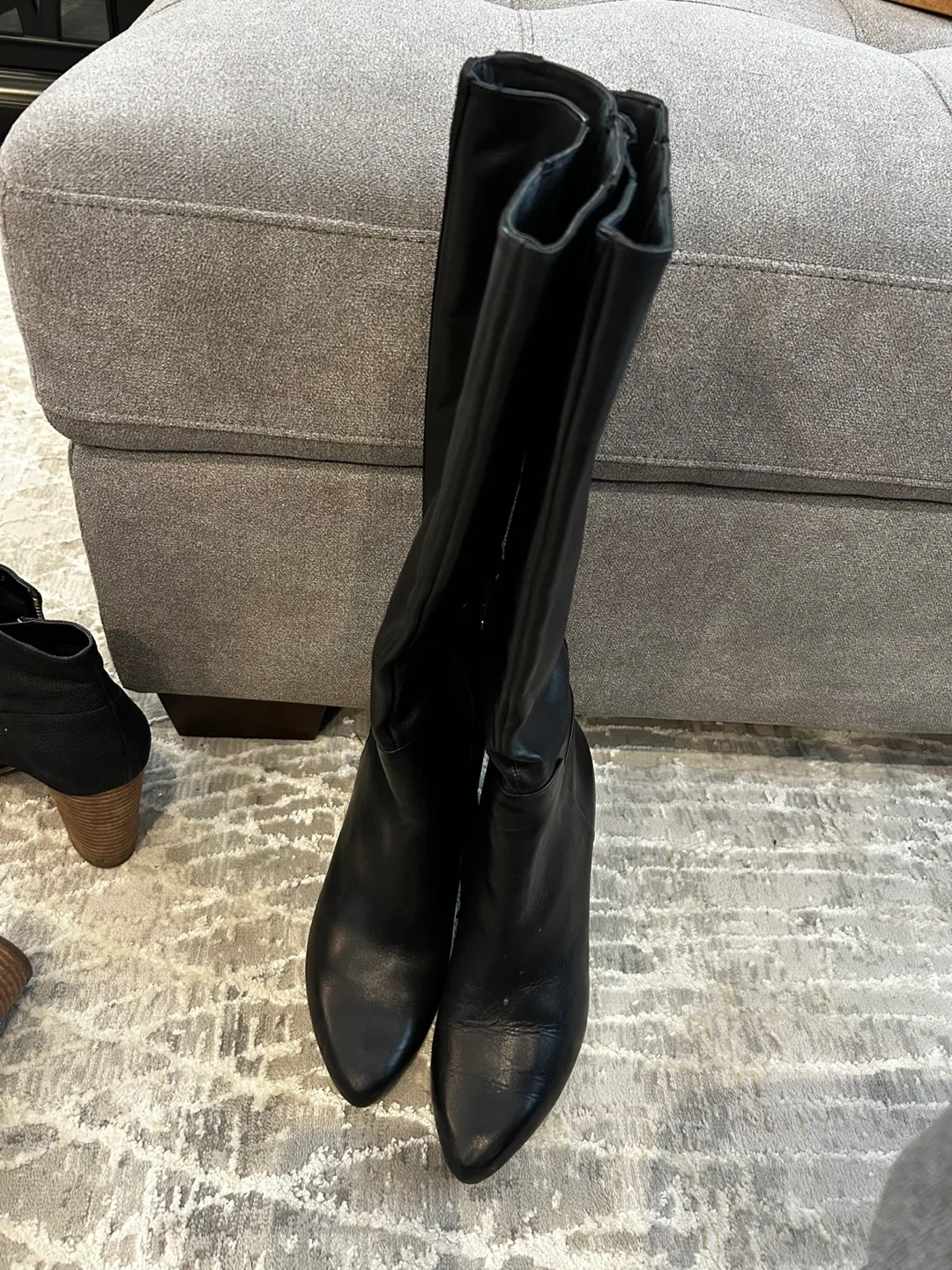 Geox Black Leather Boots thumbnail