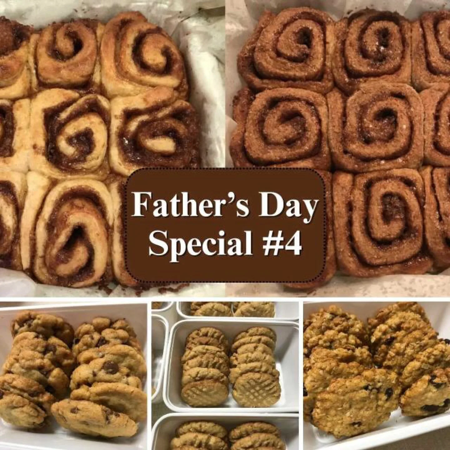 Father's Day Special #4 - Cinnamon Buns and Cookies - Home Baked thumbnail