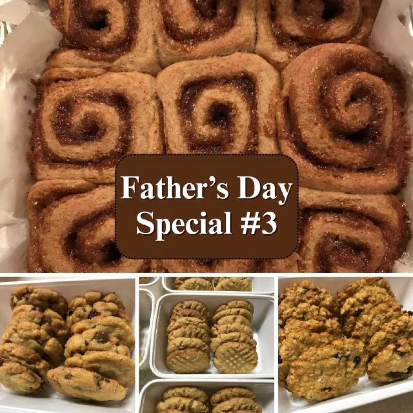 Father's Day Special #3 - Cinnamon Buns & Cookies - Home Baked thumbnail