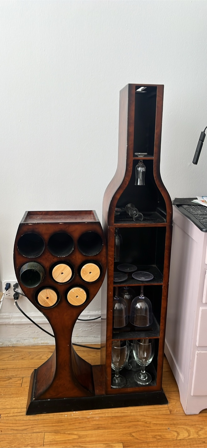 Wooden Wine Rack and Glass Holder - photo 4
