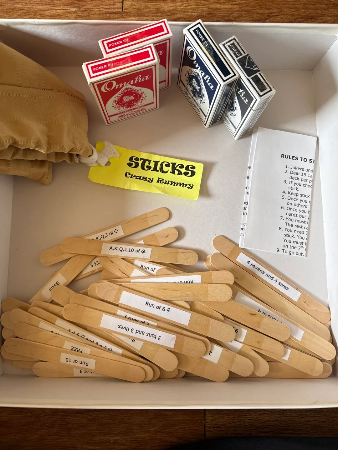 Crazy Rummy Card Game and sticks thumbnail
