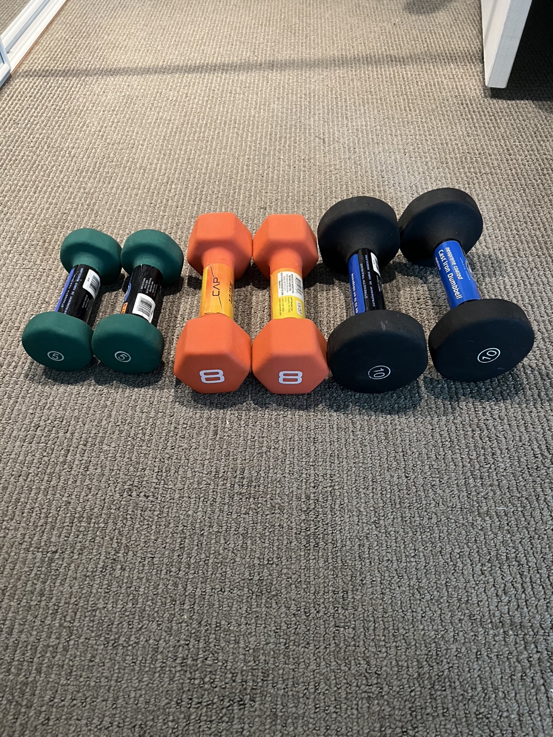 3 Set of Dumbbells - 5, 8, and 10 lbs - photo 5