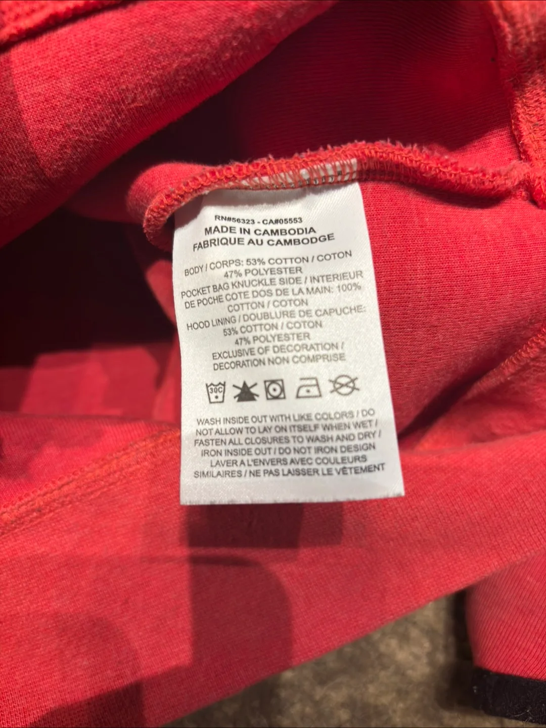 Nike Tech Fleece Hoodie – Red Men’s Large image indicator(3)