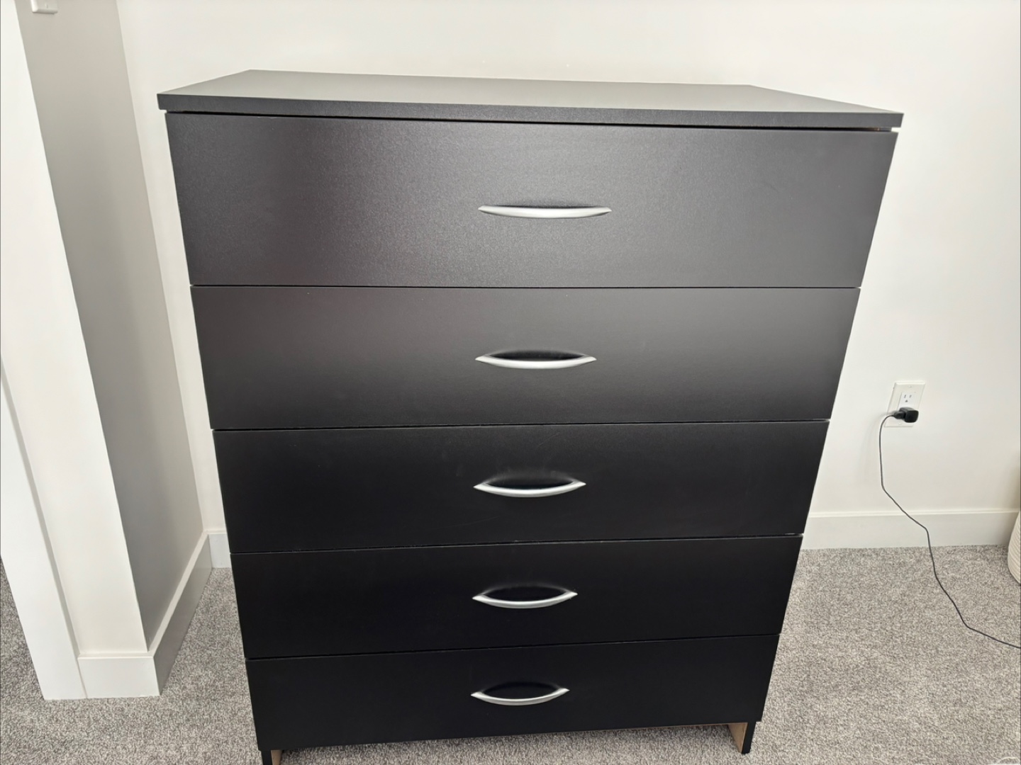 Dark Brown, Chest of Drawers and Two Nightstands