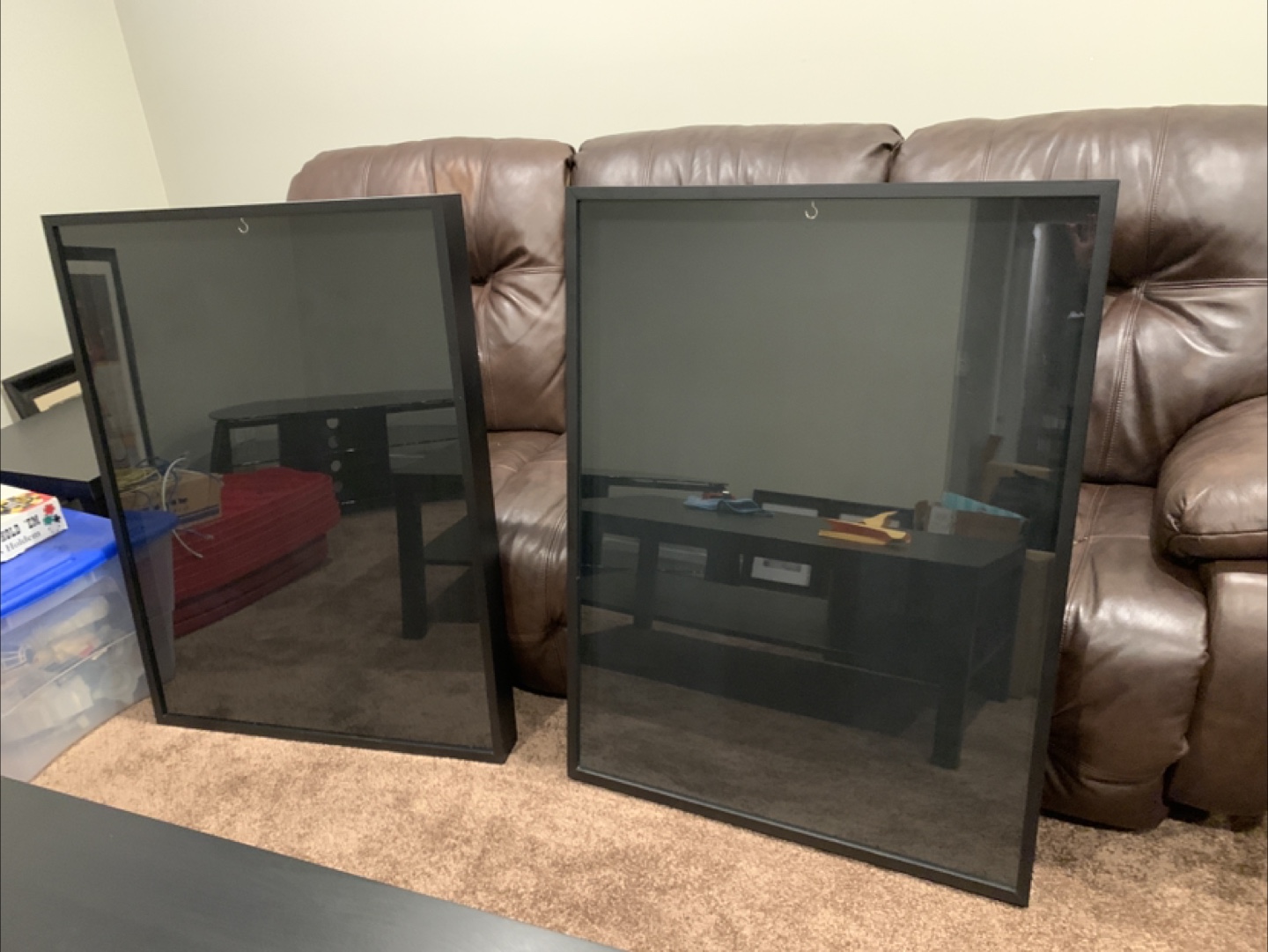 2 Black Jersey Shadow boxes