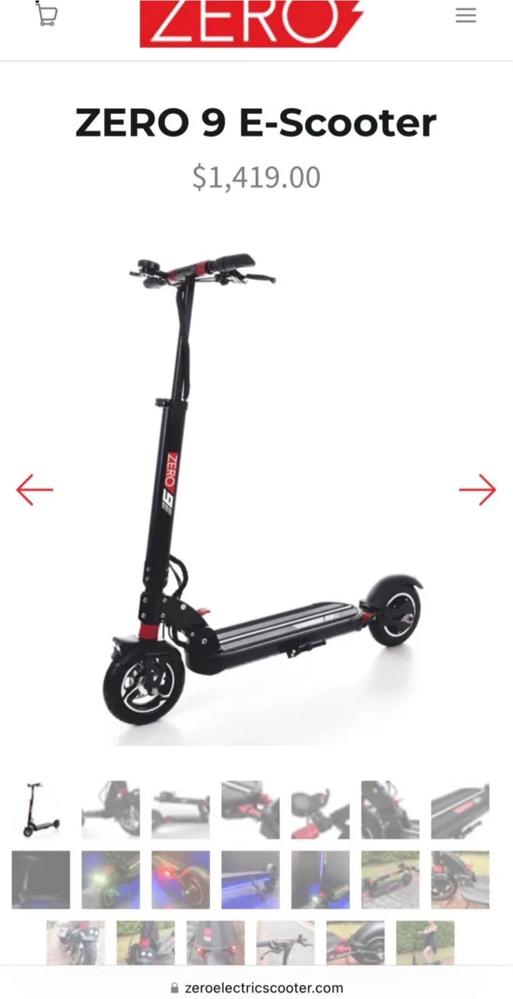 ZERO 9 E-Scooter for sale image indicator(5)