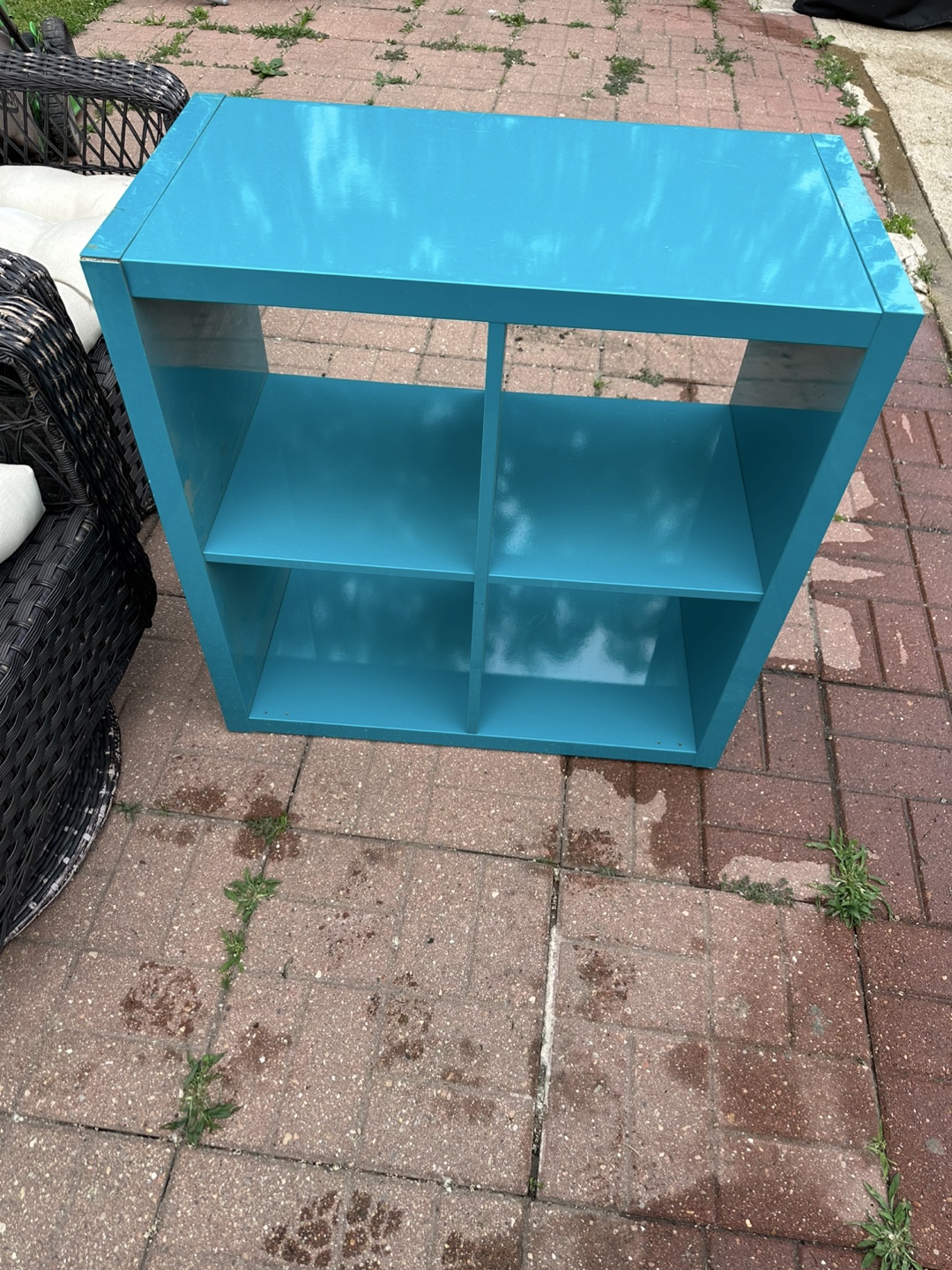 Teal Cube Storage Unit