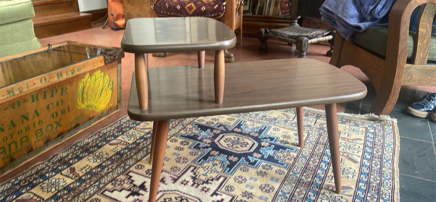 Mid-Century Modern Two-Tier Side Table - photo 2