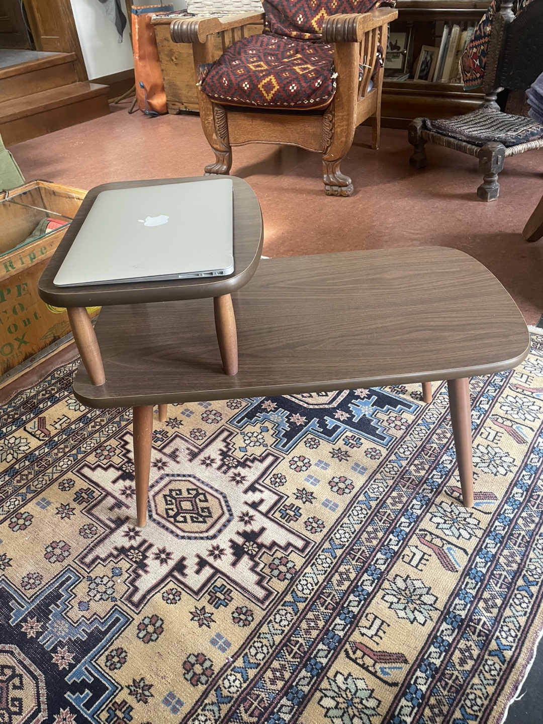 Mid-Century Modern Two-Tier Side Table - photo 3