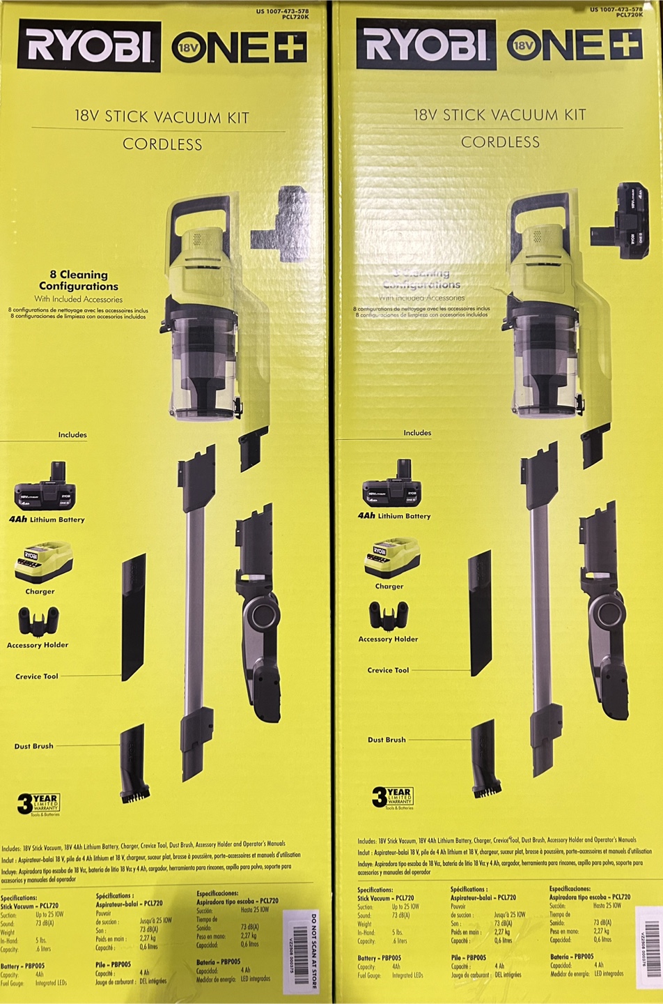 ONE+ 18V Cordless Stick Vacuum Cleaner Kit with 4.0Ah