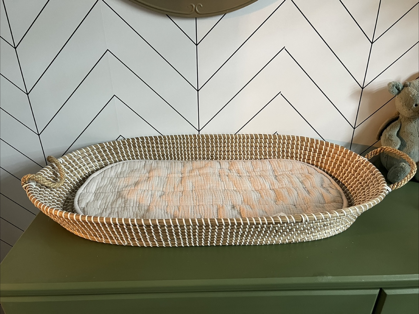 Olliella Reva Seagrass Changing Basket