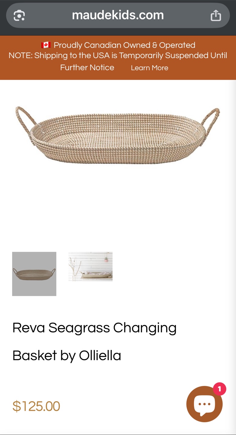 Olliella Reva Seagrass Changing Basket - photo 5