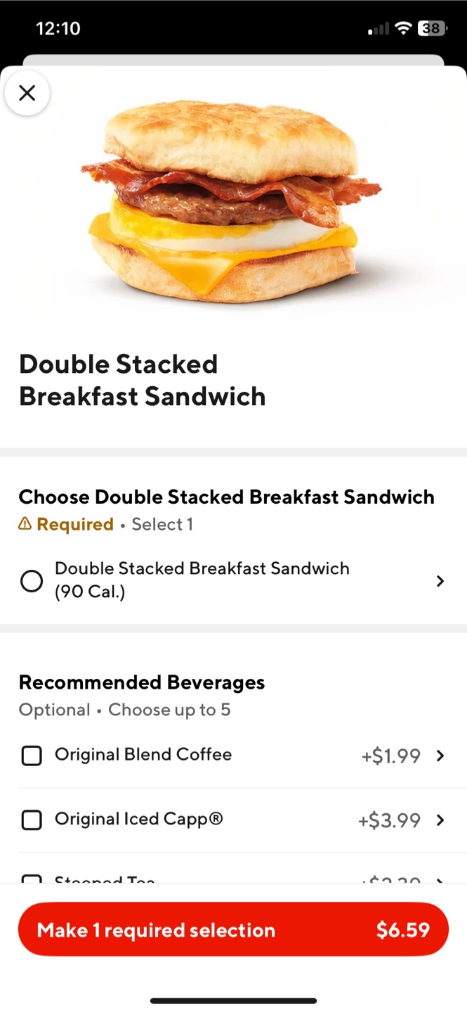 3 Double Stacked Breakfast Sandwich (got it by mistake)