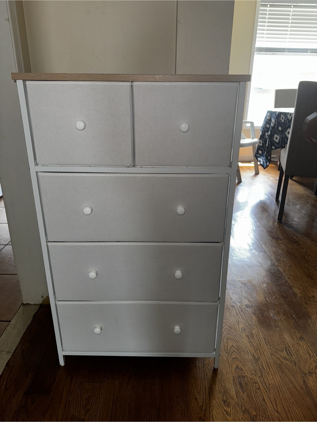 White and Wood Tone Chest of Drawers - photo 2