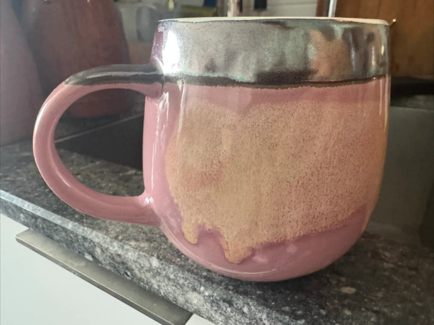 Pink and Grey Glazed Mug thumbnail