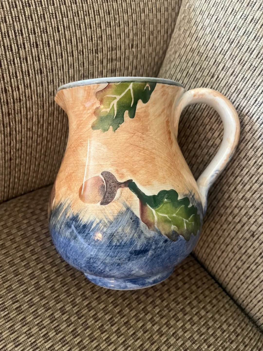 Hand painted pitcher, made in Italy thumbnail