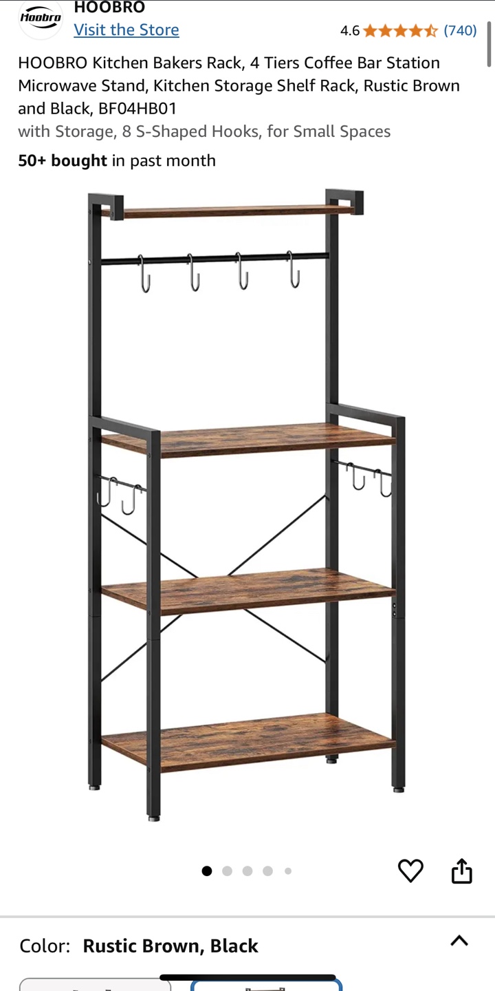 HOOBRO Kitchen Bakers Rack