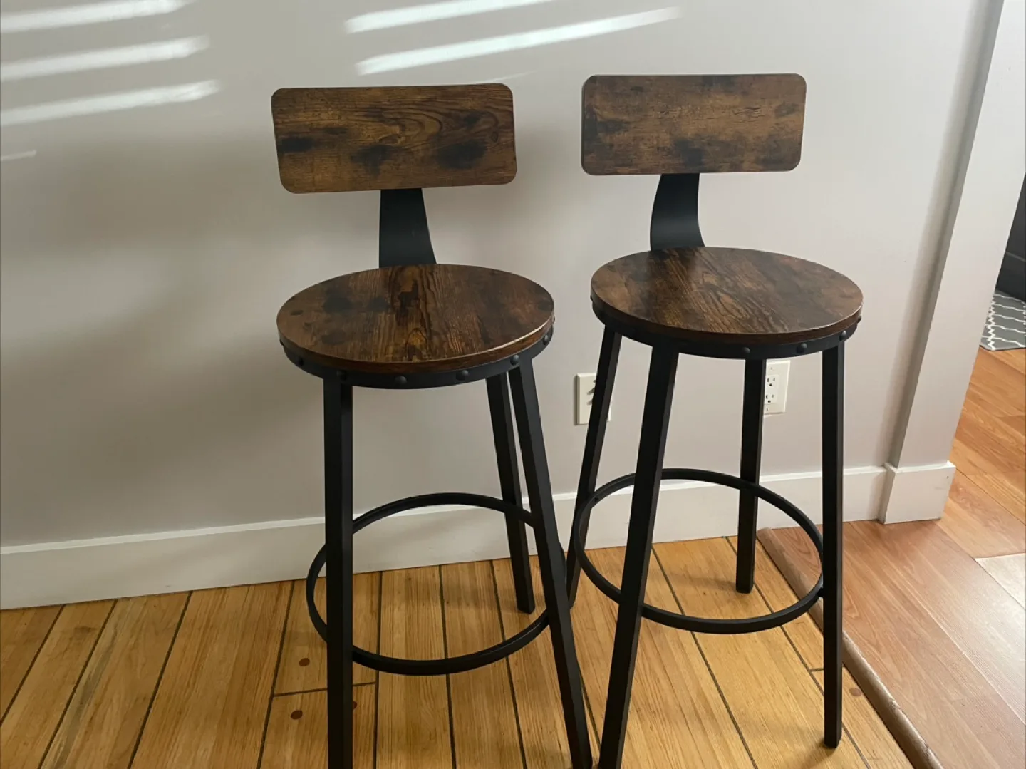 2 x Sturdy Industrial Design Bar Stools image indicator(5)