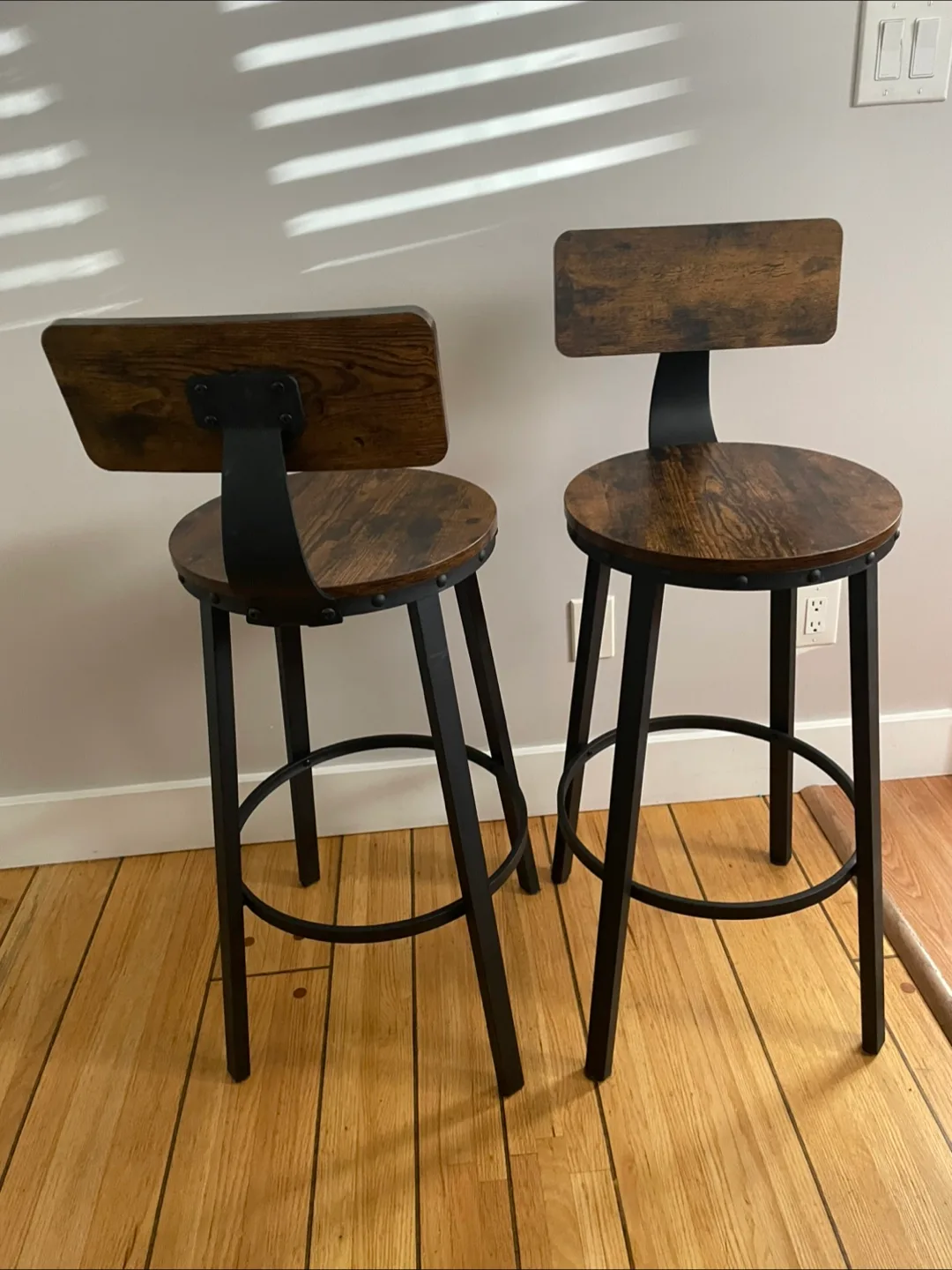 2 x Sturdy Industrial Design Bar Stools image indicator(2)
