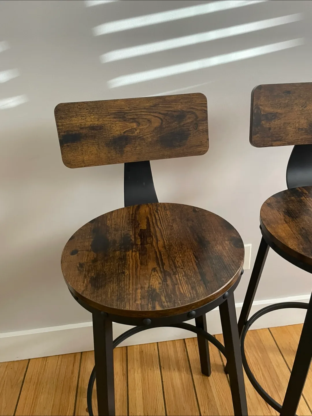 2 x Sturdy Industrial Design Bar Stools image indicator(4)