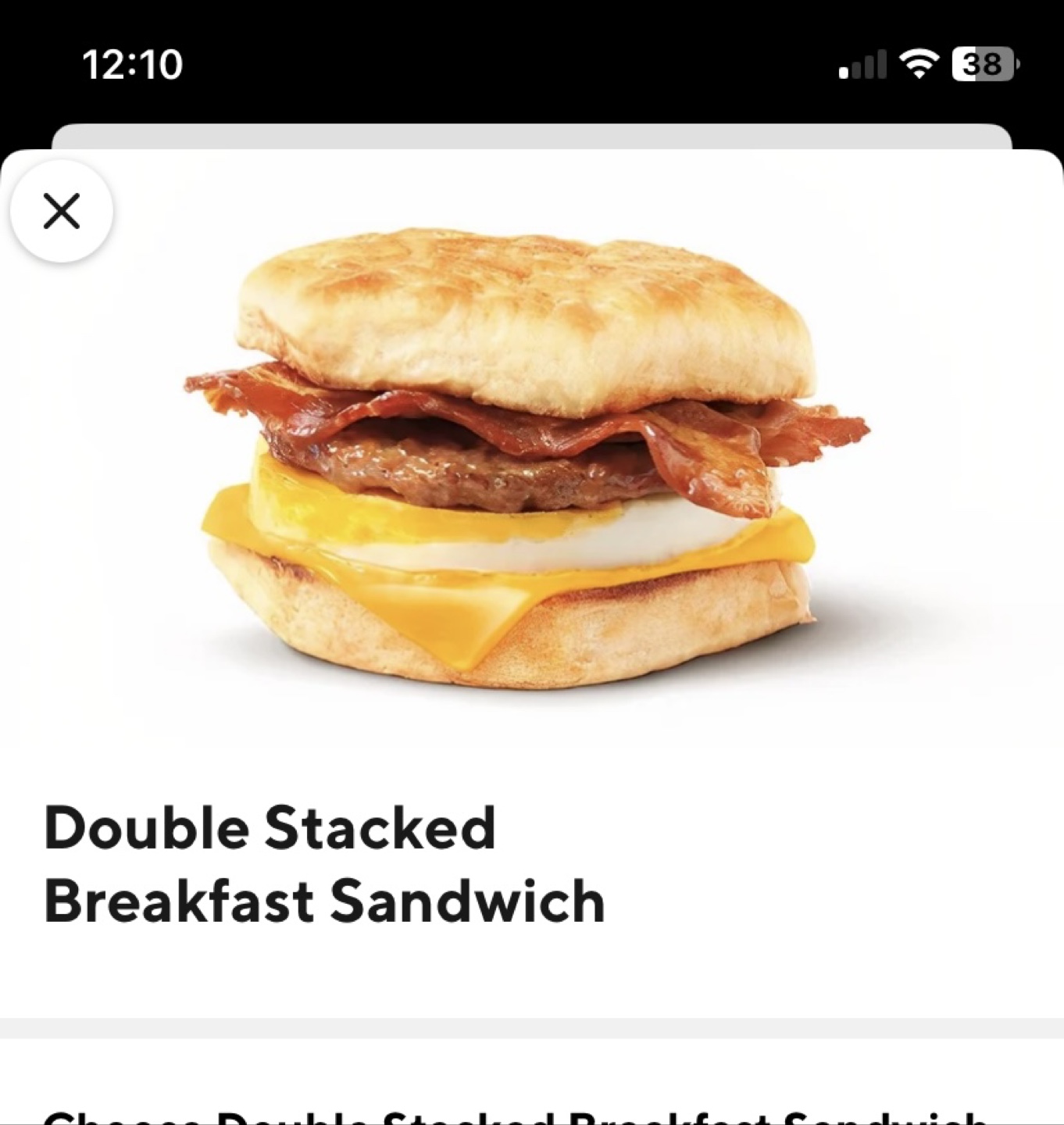 3 Double Stacked Breakfast Sandwich (got it by mistake) - photo 2