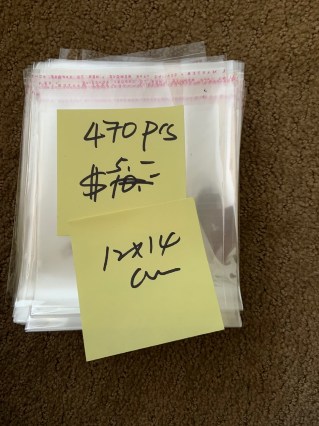 Clear Plastic Bags - 470 Pieces