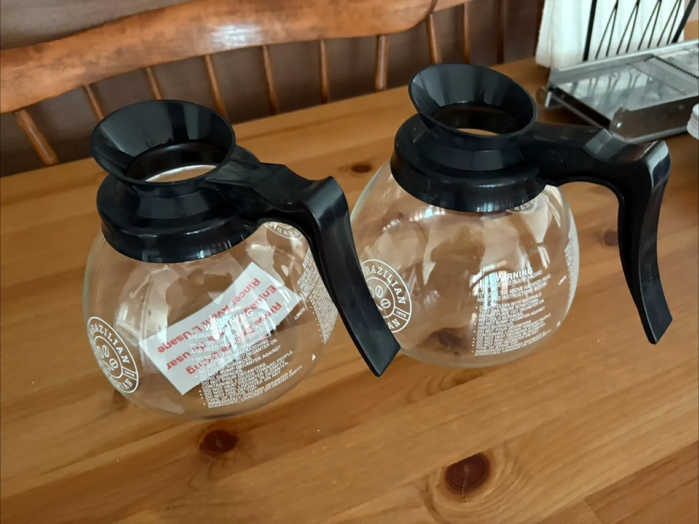 Two coffee pods, Brazilian Canadian Coffee Co. Coffee Carafe pot thumbnail