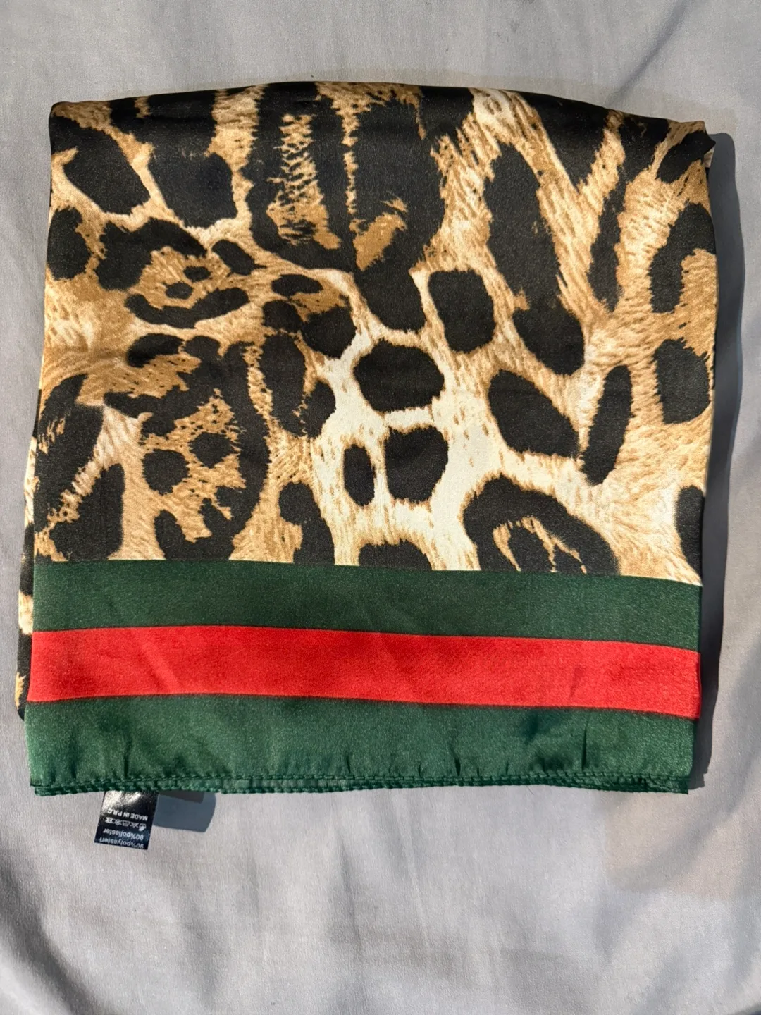 Silk Leopard Print Scarf image indicator(2)