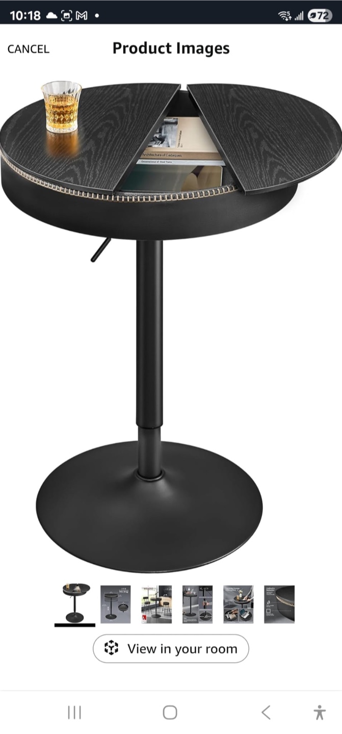 VASAGLE Round Adjustable Height Table - photo 3