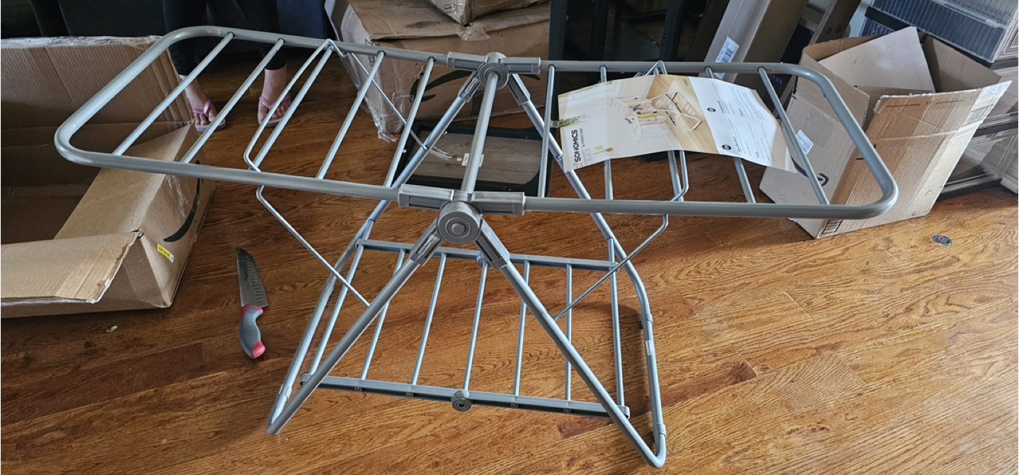 Folding drying rack