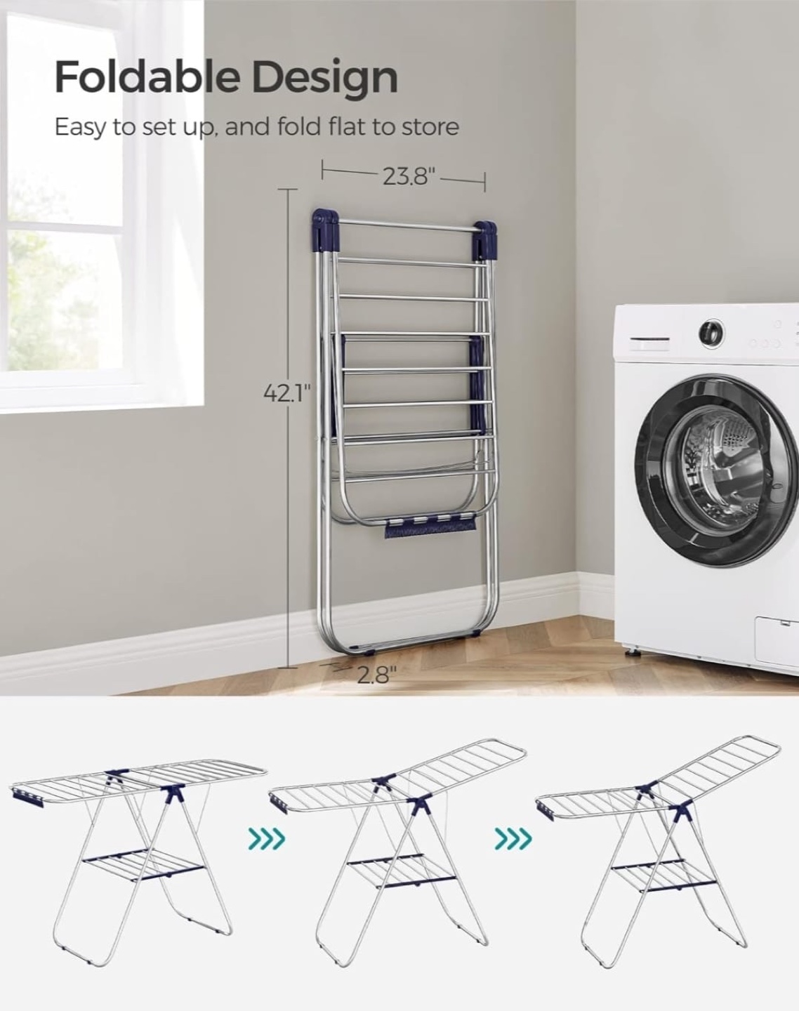 Foldable Clothes Drying Rack - photo 3