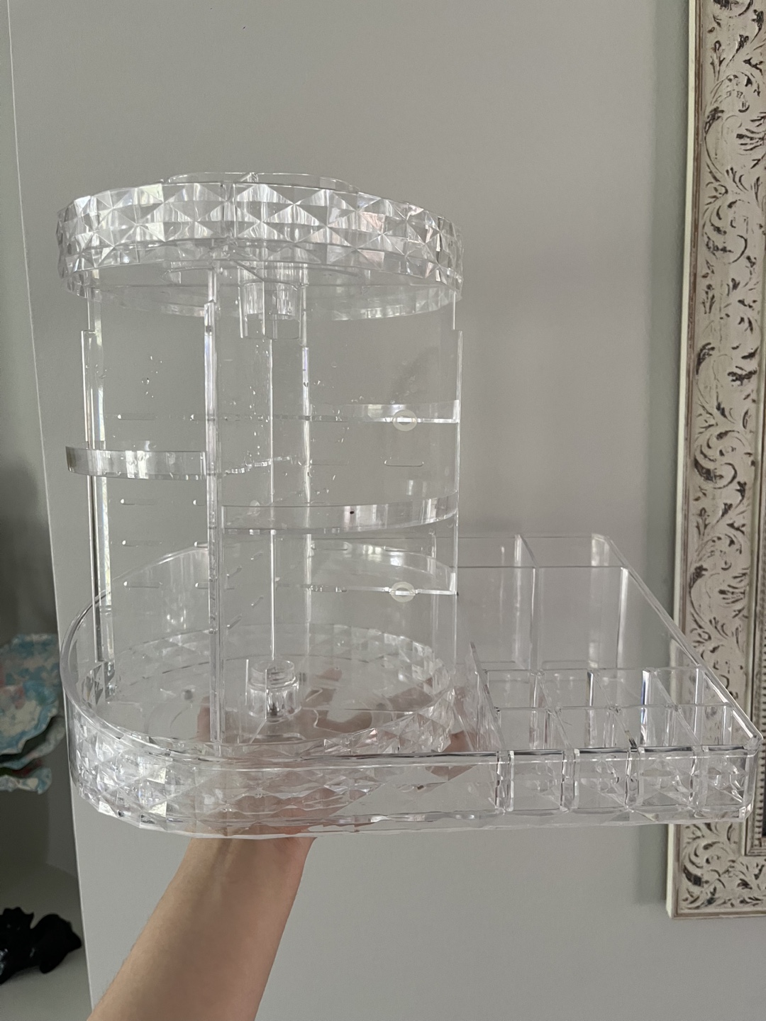 Clear Acrylic Rotating Makeup Organizer