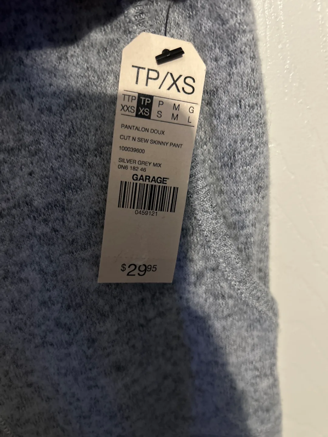 Garage Grey Sweatpants - XS/TP image indicator(2)