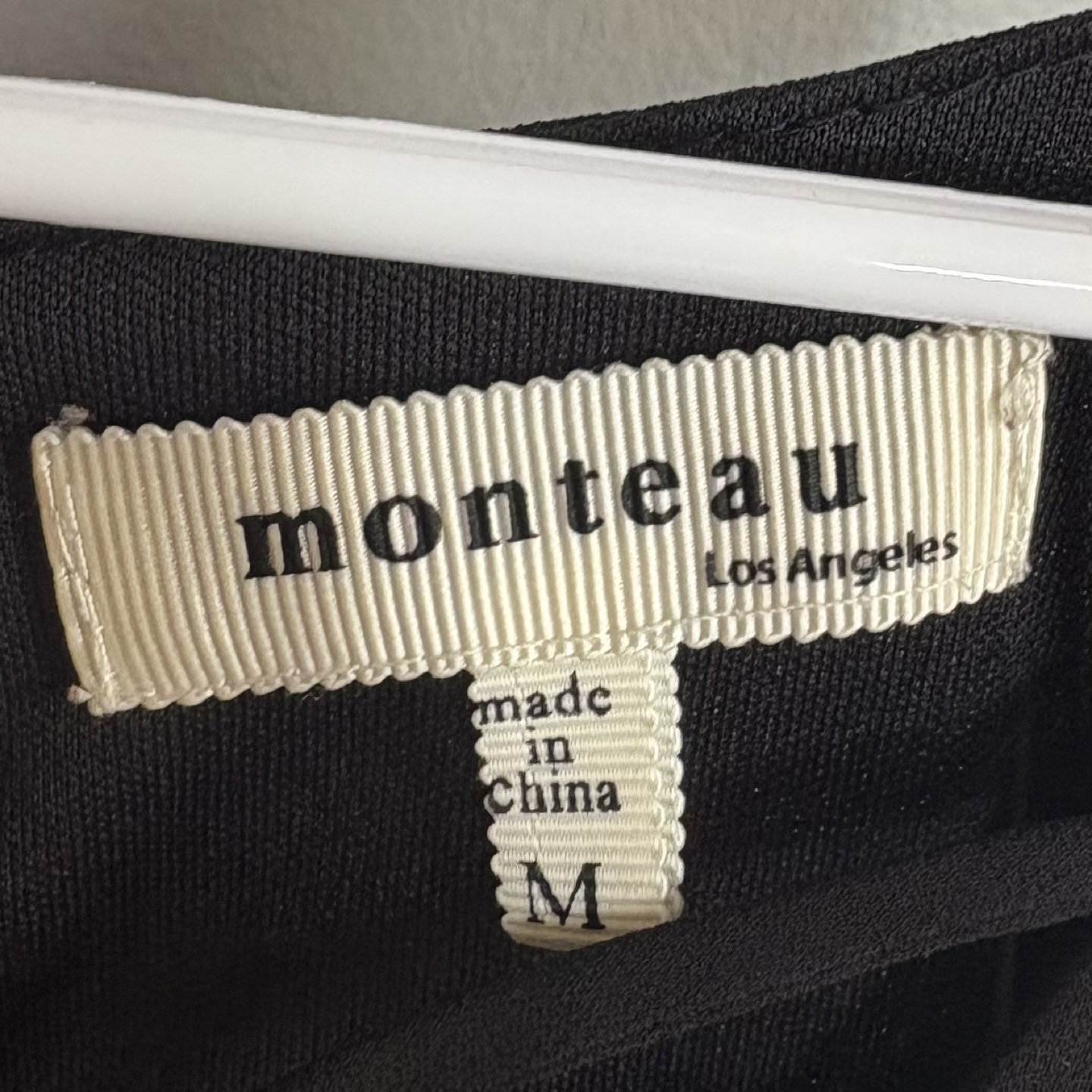 Monteau Black Sheath Dress with Crisscross Neckline Womens Sz M - photo 3