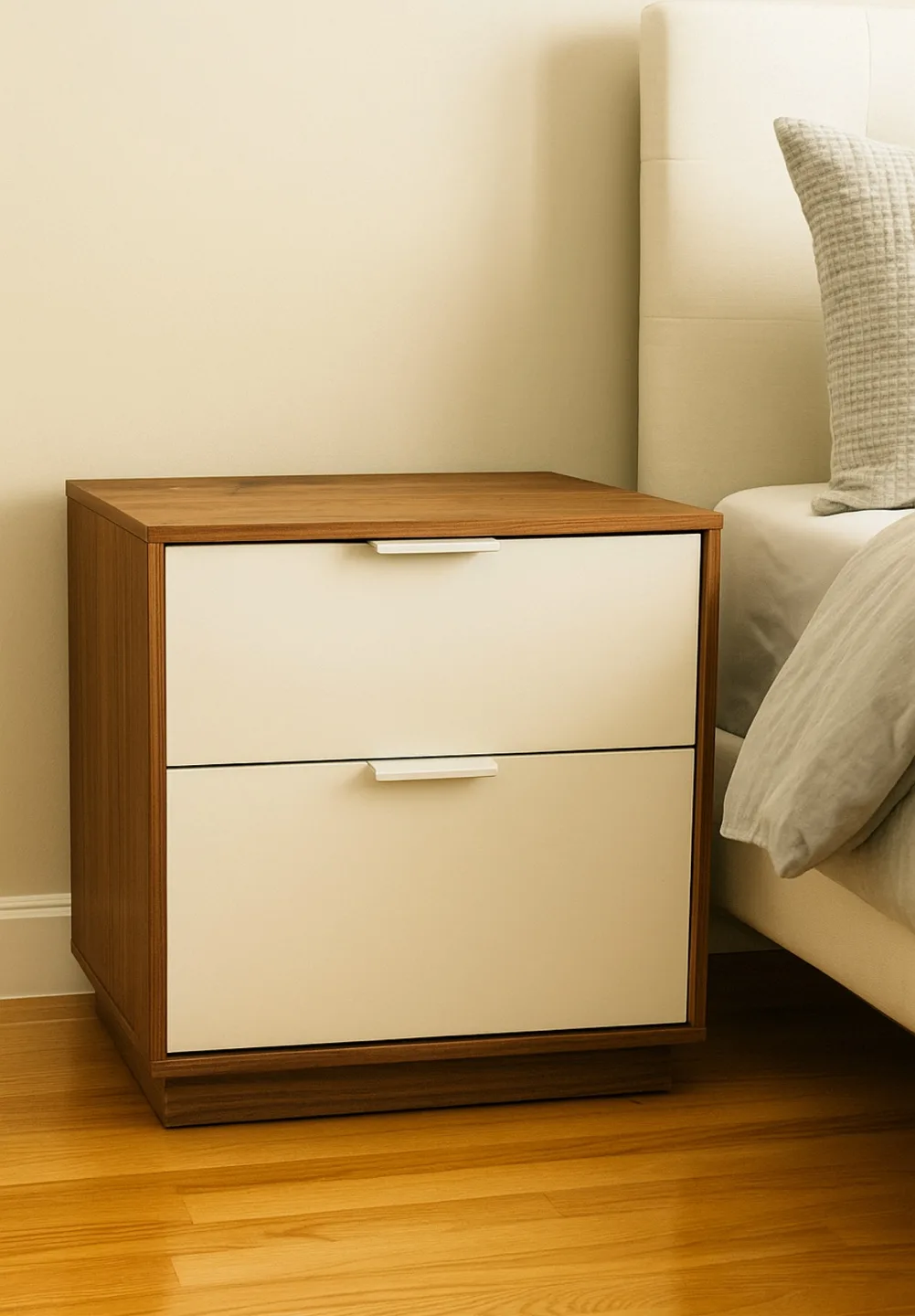 Modern Nightstand with Two Drawers thumbnail