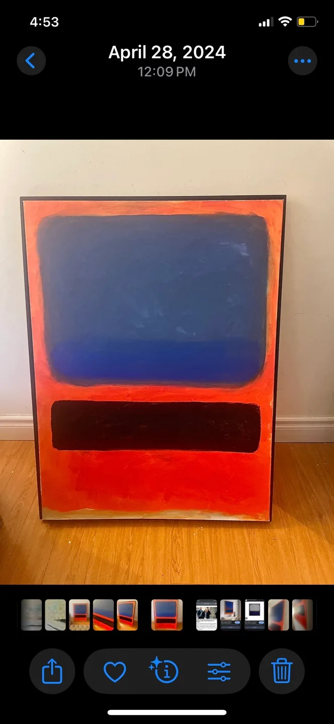 Large Abstract Painting Framed thumbnail