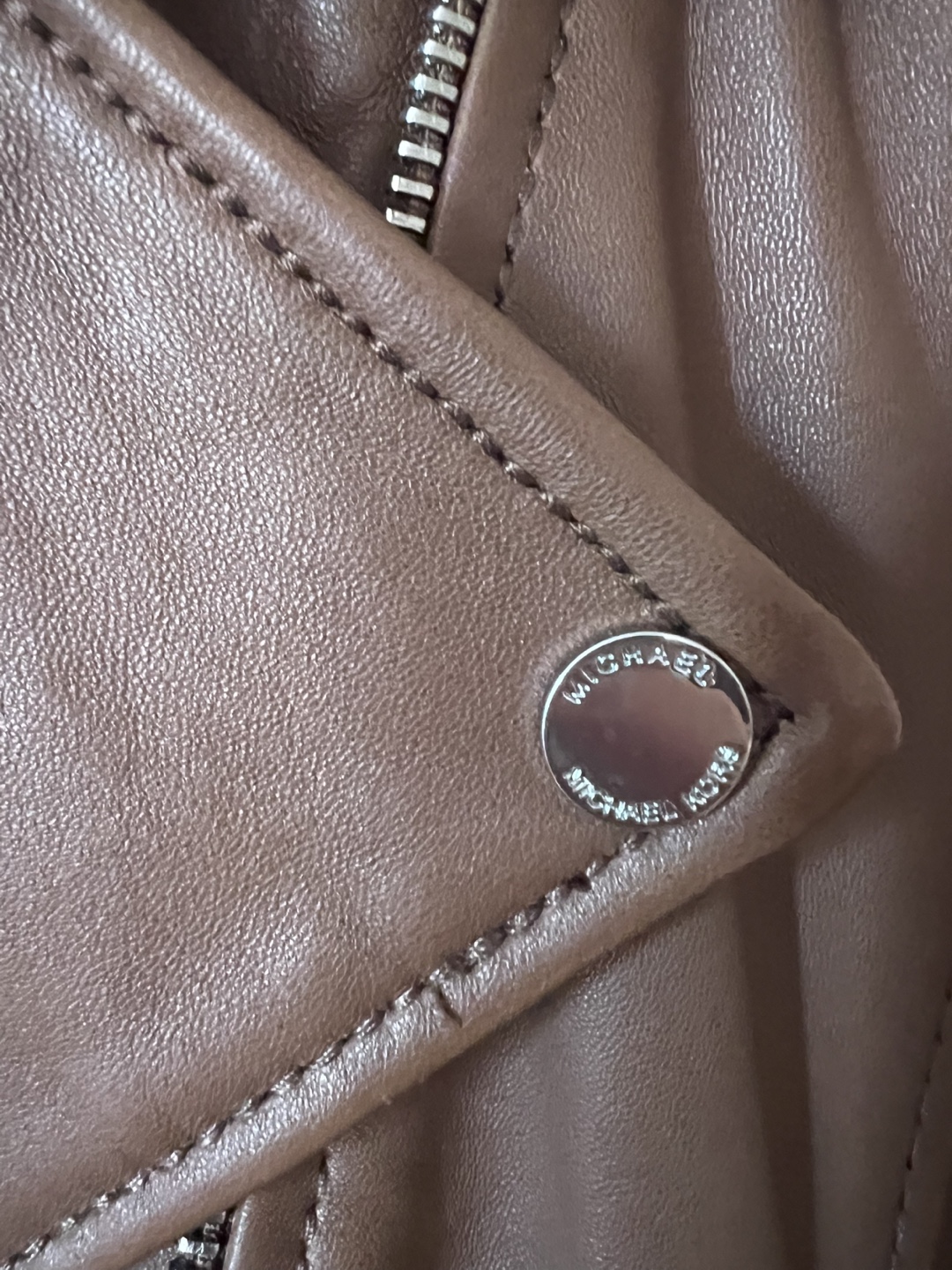 Michael Kors Brown Leather Jacket - photo 4