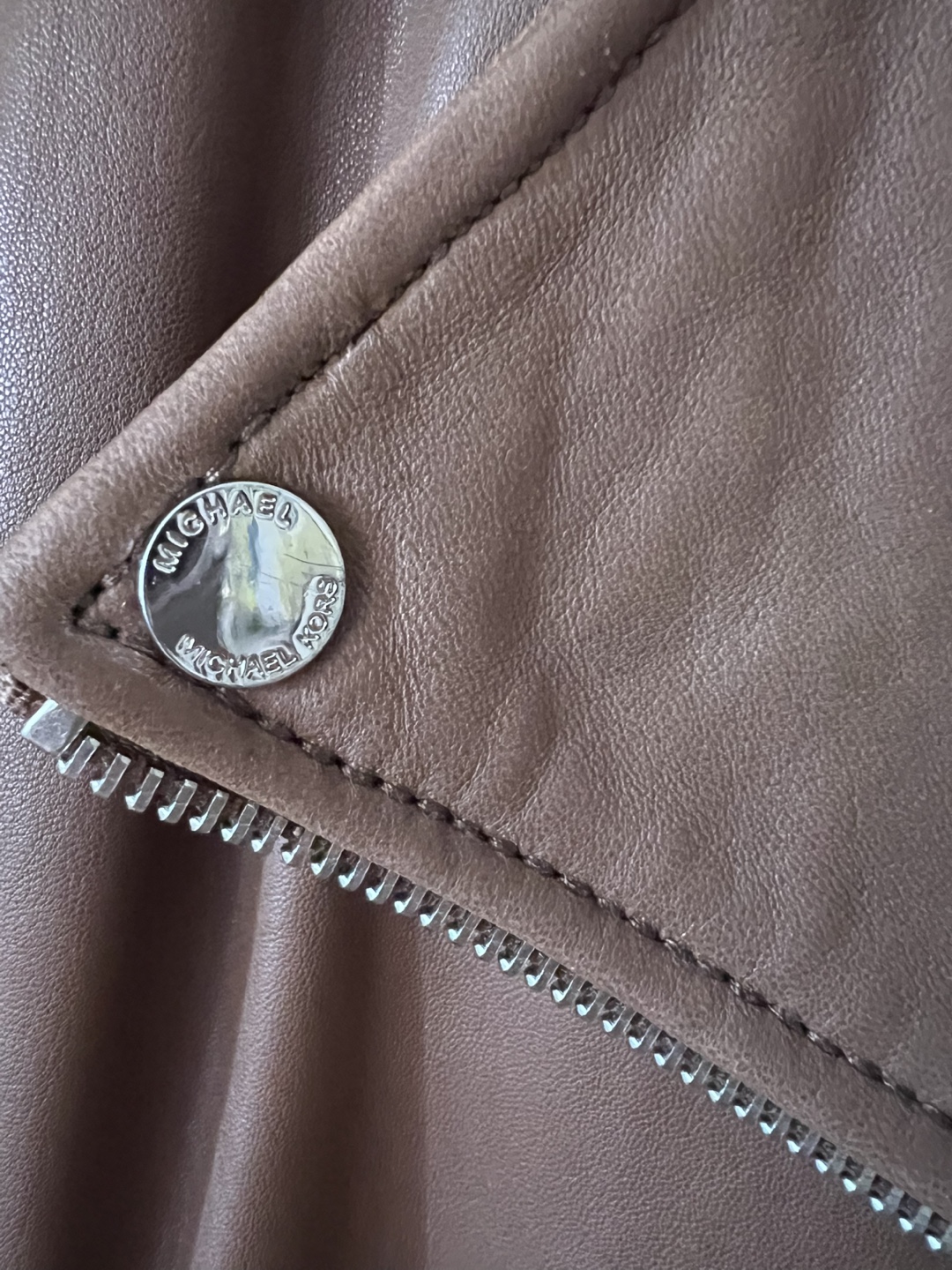 Michael Kors Brown Leather Jacket - photo 5