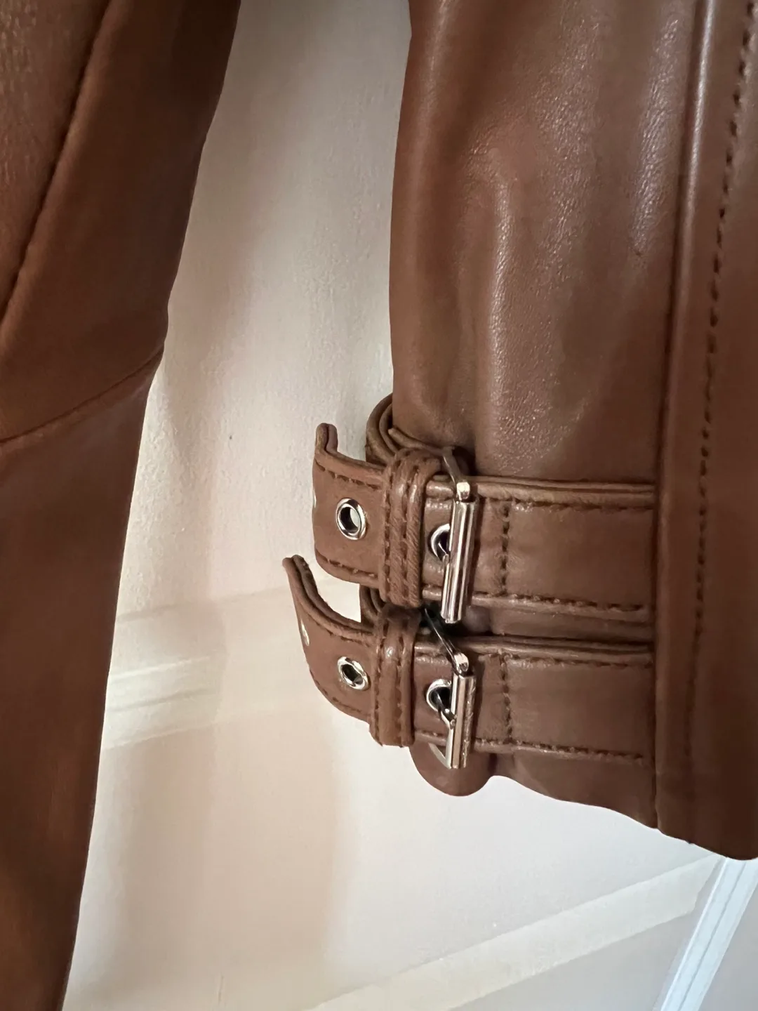 Michael Kors Brown Leather Jacket image indicator(6)