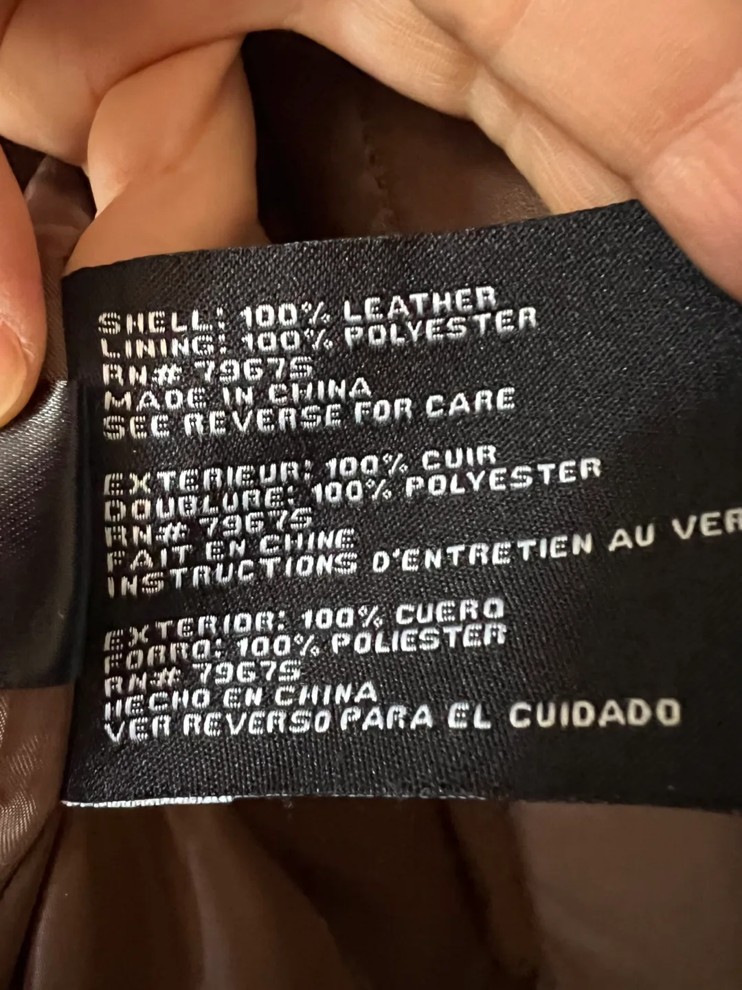 Michael Kors Brown Leather Jacket image indicator(9)