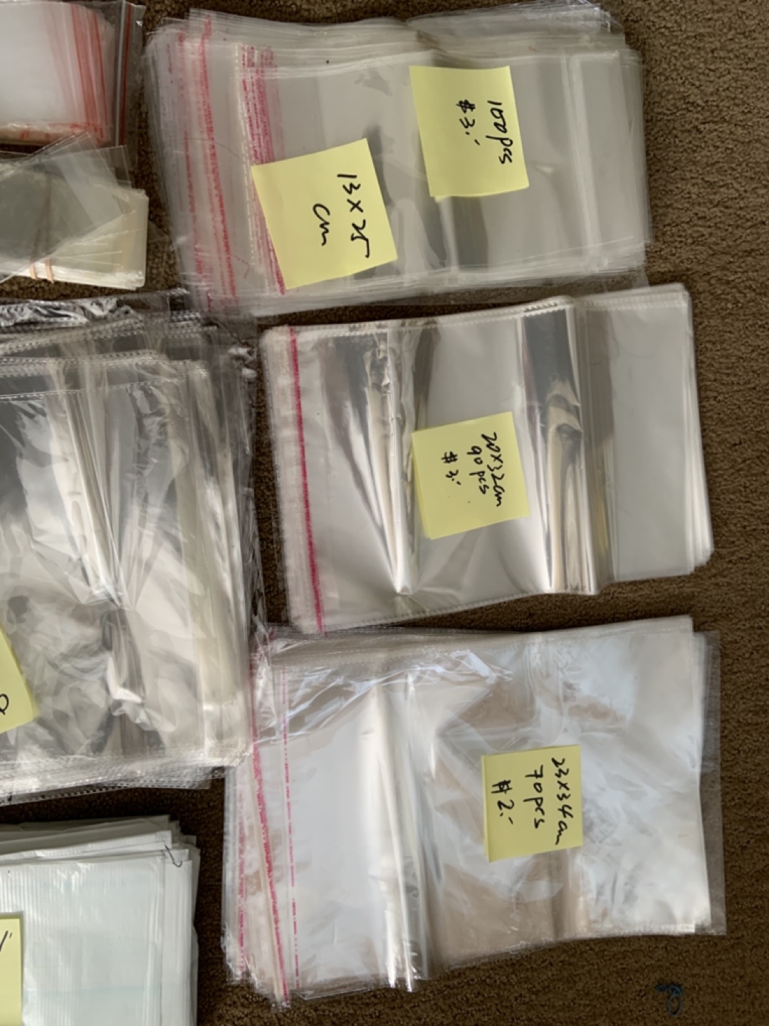 Various Sized Clear Plastic Bags - photo 3