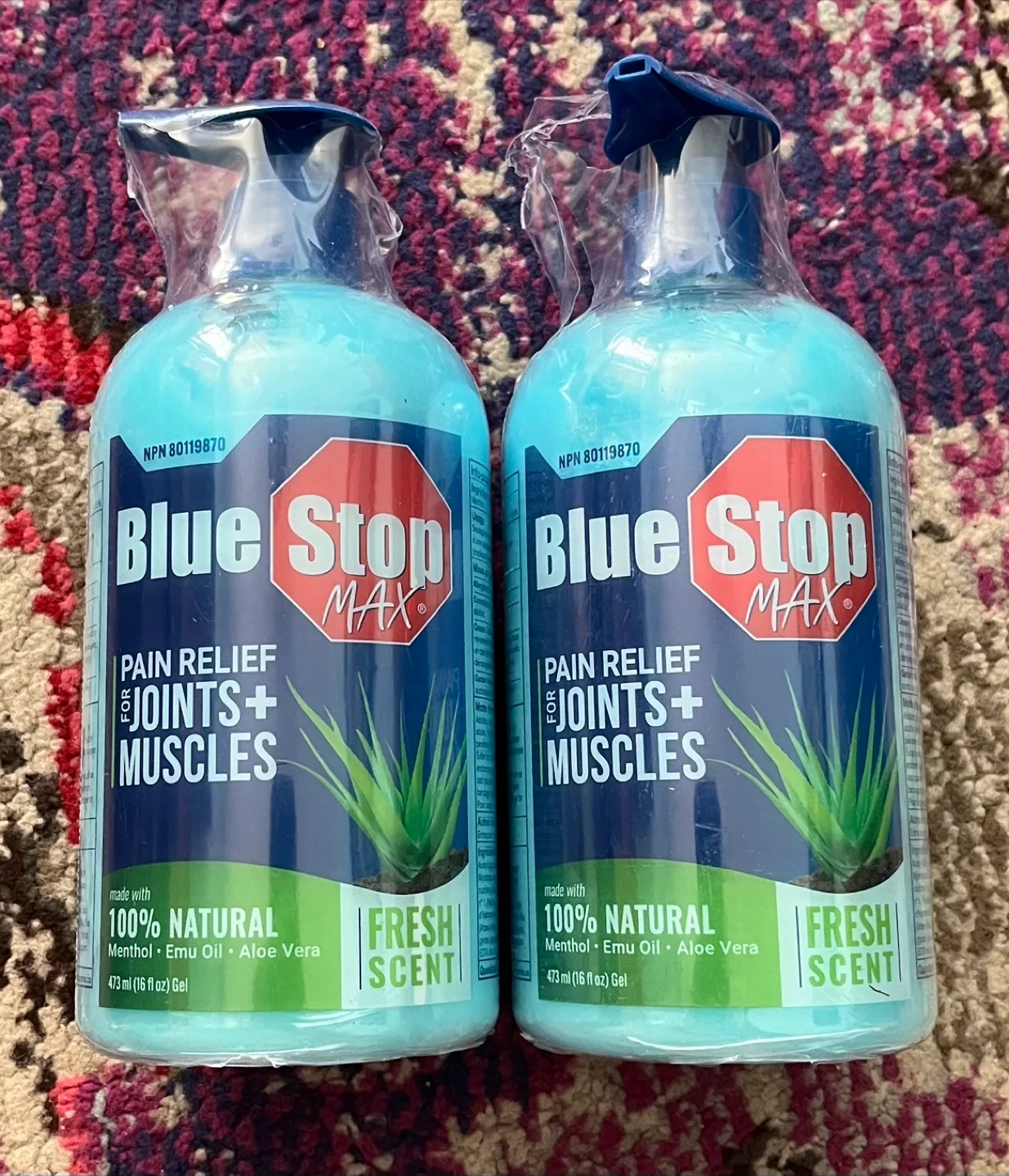 Blue Stop MAX Pain Relief Gel - 2 Bottles thumbnail