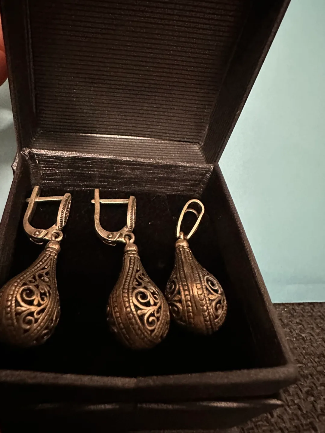 Sterling silver 925 Earrings and pendant image indicator(3)